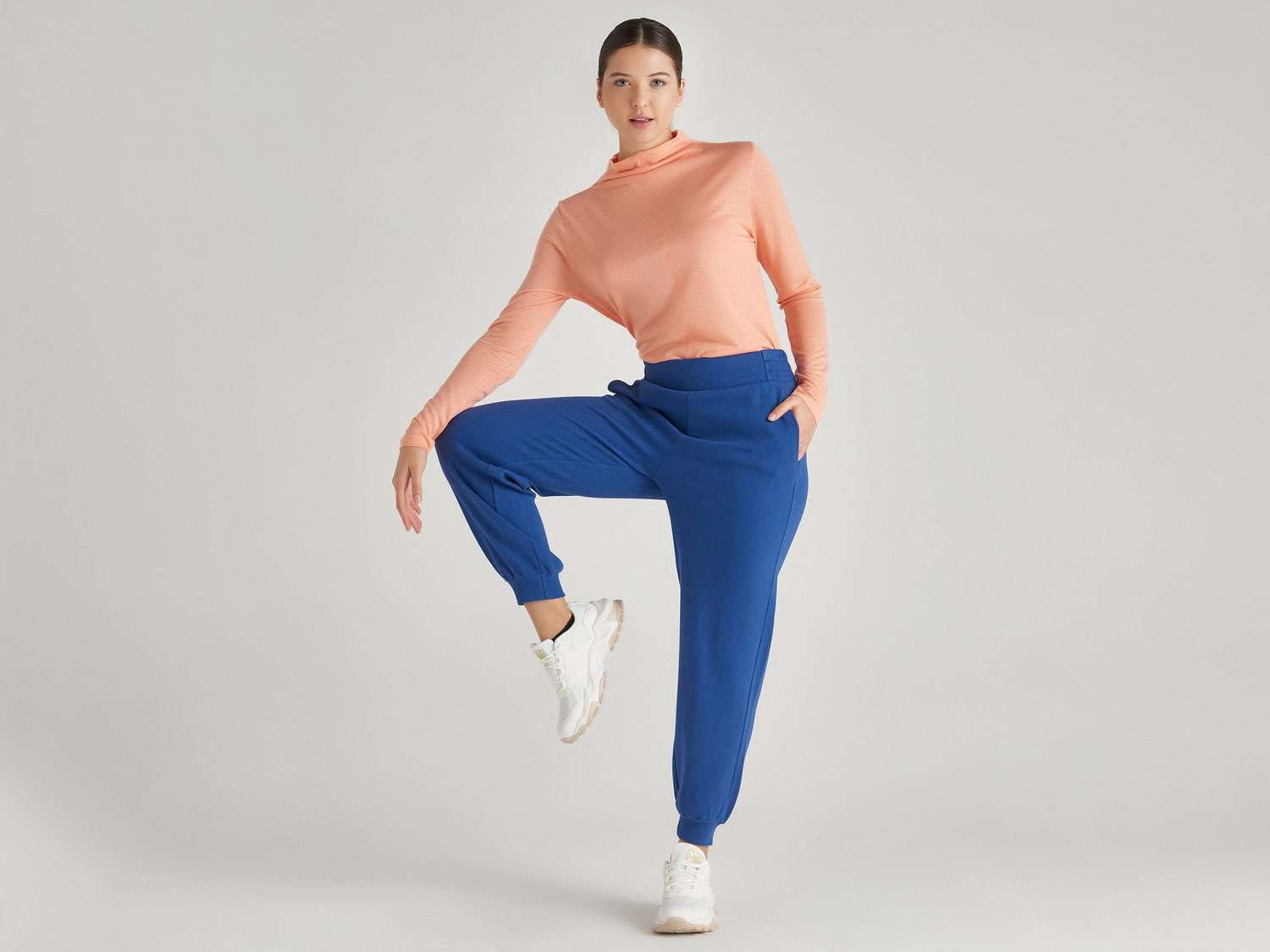 Benetton Kadın Lacivert Jersey Eşofman Altı. 1 Benetton Kadın Lacivert Jersey Eşofman Altı. 1