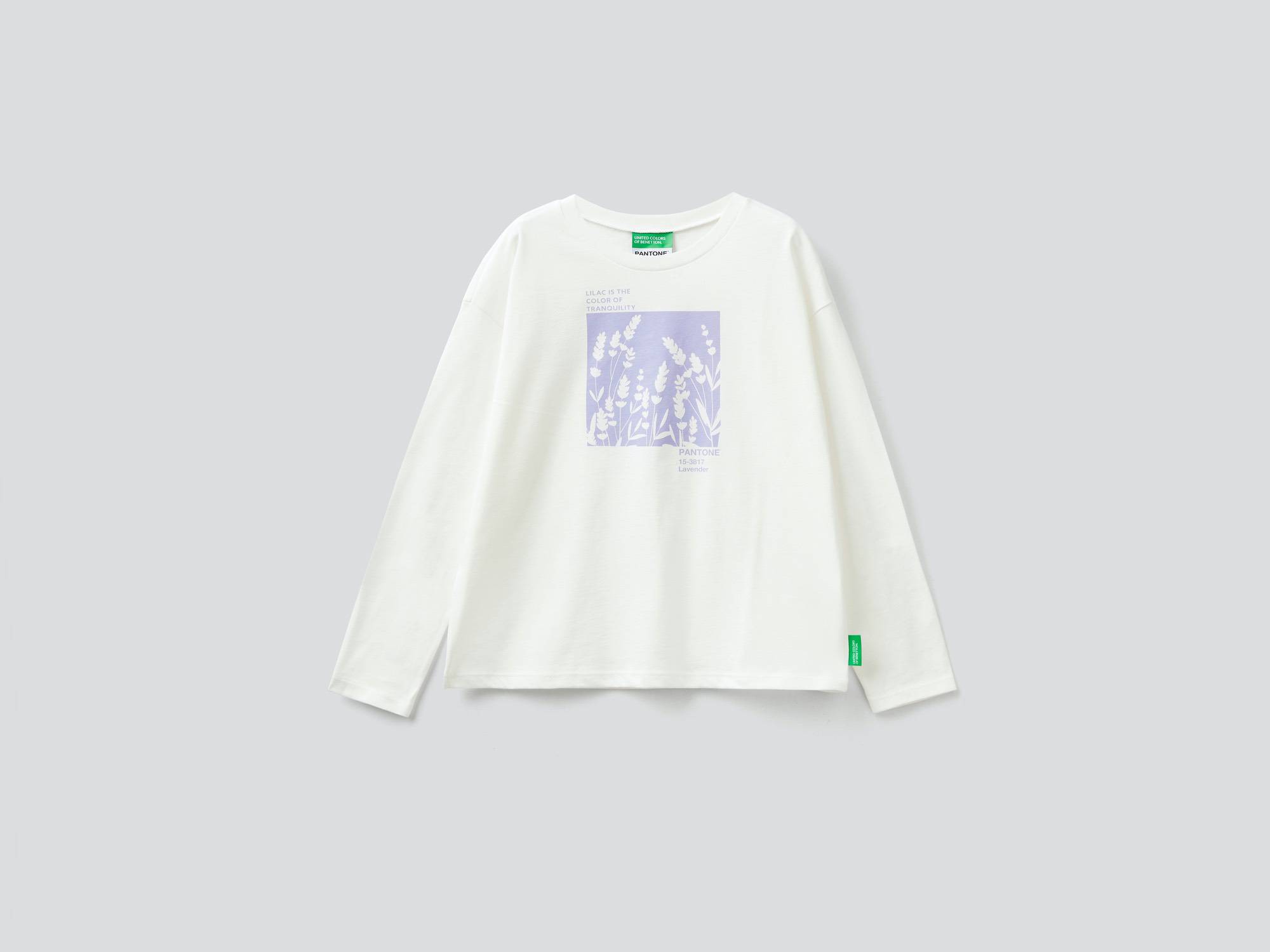 Benetton Kız Çocuk Krem Çiçek Baskılı T Shirt. 1 Benetton Kız Çocuk Krem Çiçek Baskılı T Shirt. 1