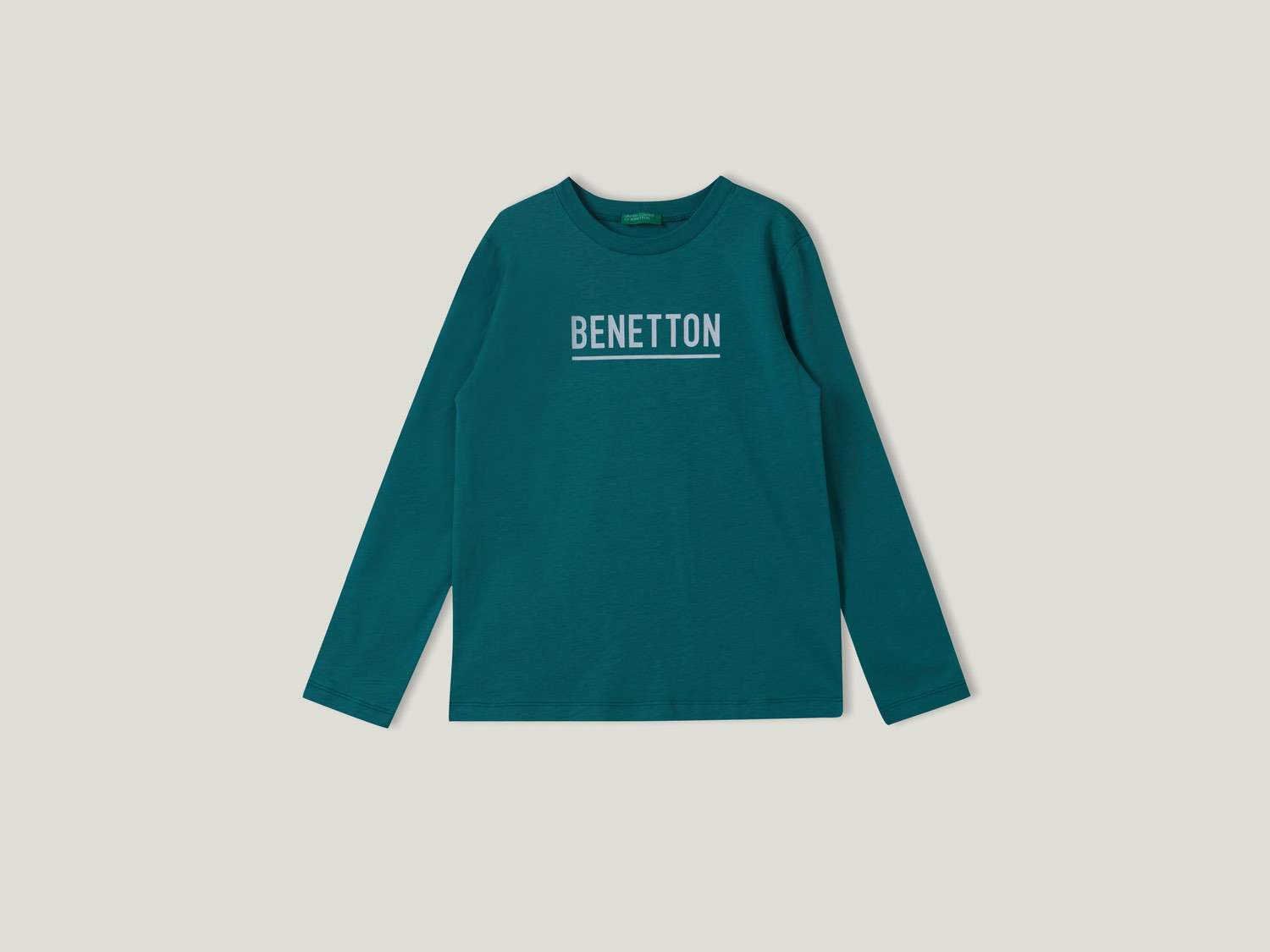 Benetton Erkek Çocuk Yeşil Benetton Su Baskılı T Shirt. 1
