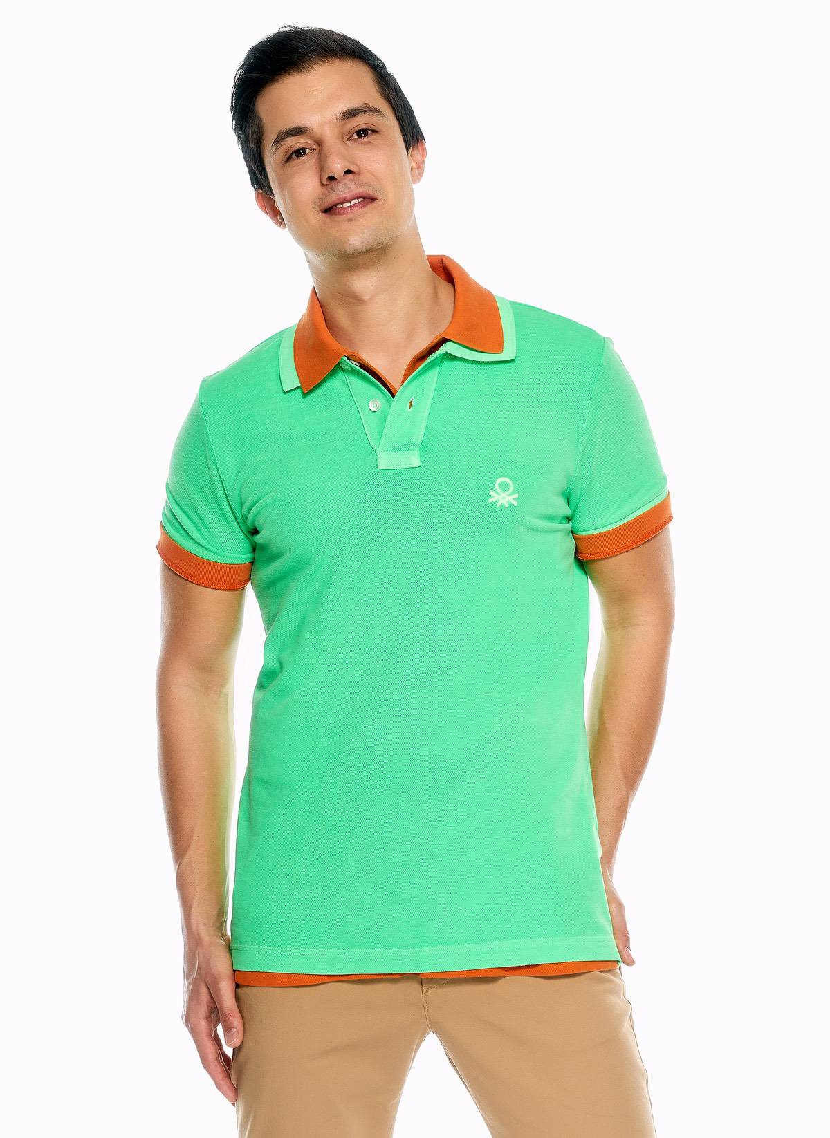 Benetton Slim Fit Polo Tshirt. 6