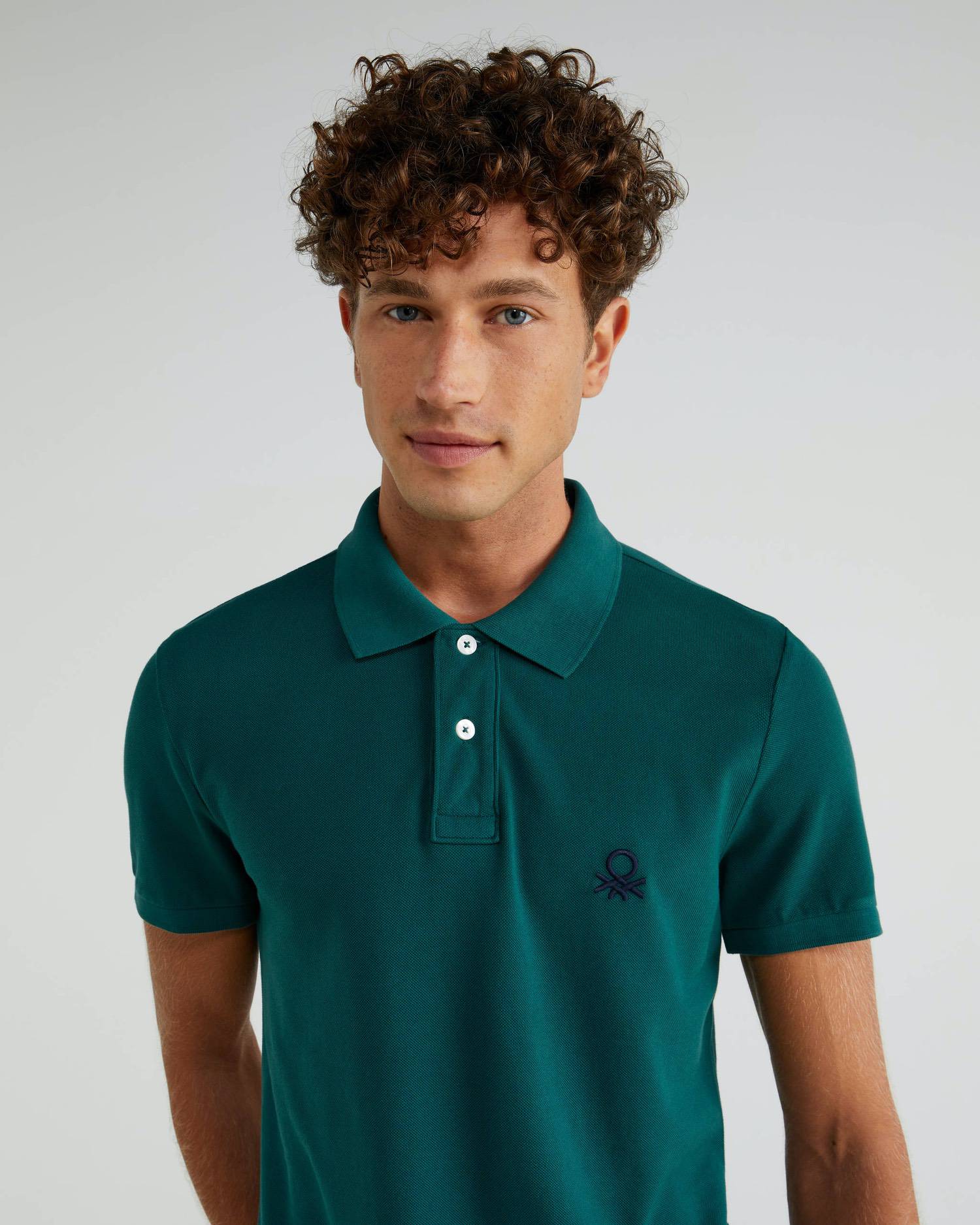 Benetton Slim Fit Kısa Kollu Polo Tshirt. 4