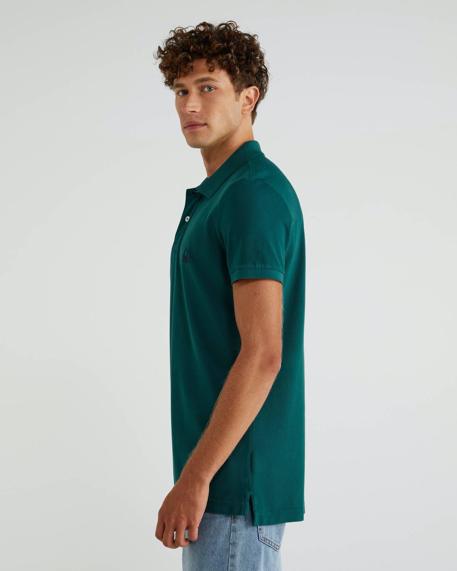 Benetton Slim Fit Kısa Kollu Polo Tshirt. 2