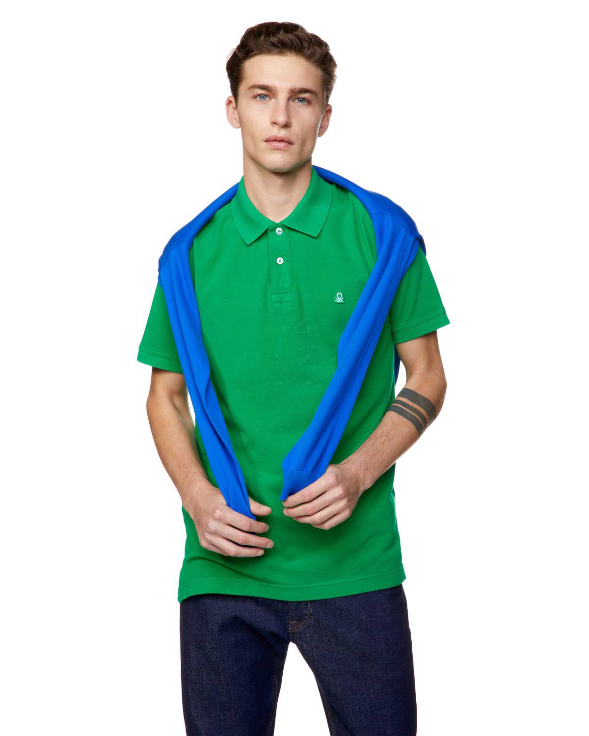 Benetton Regular Fit Kısa Kollu Polo Tshirt. 1