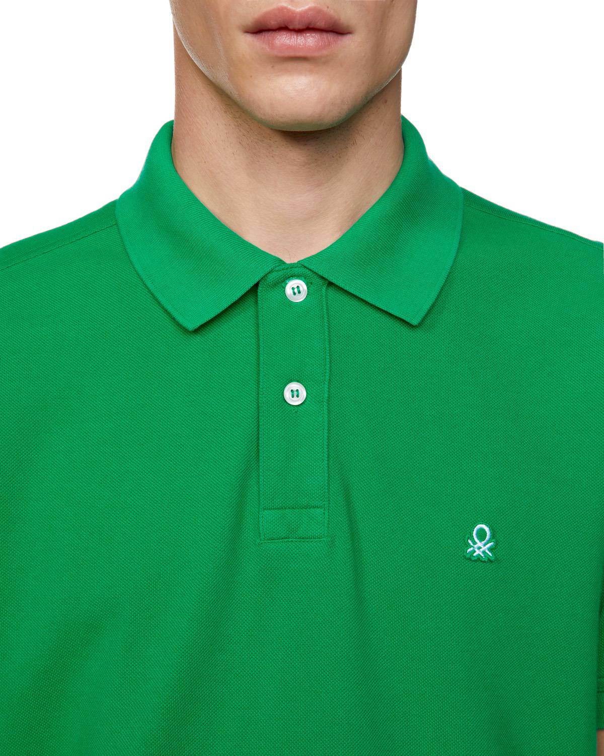 Benetton Regular Fit Kısa Kollu Polo Tshirt. 6