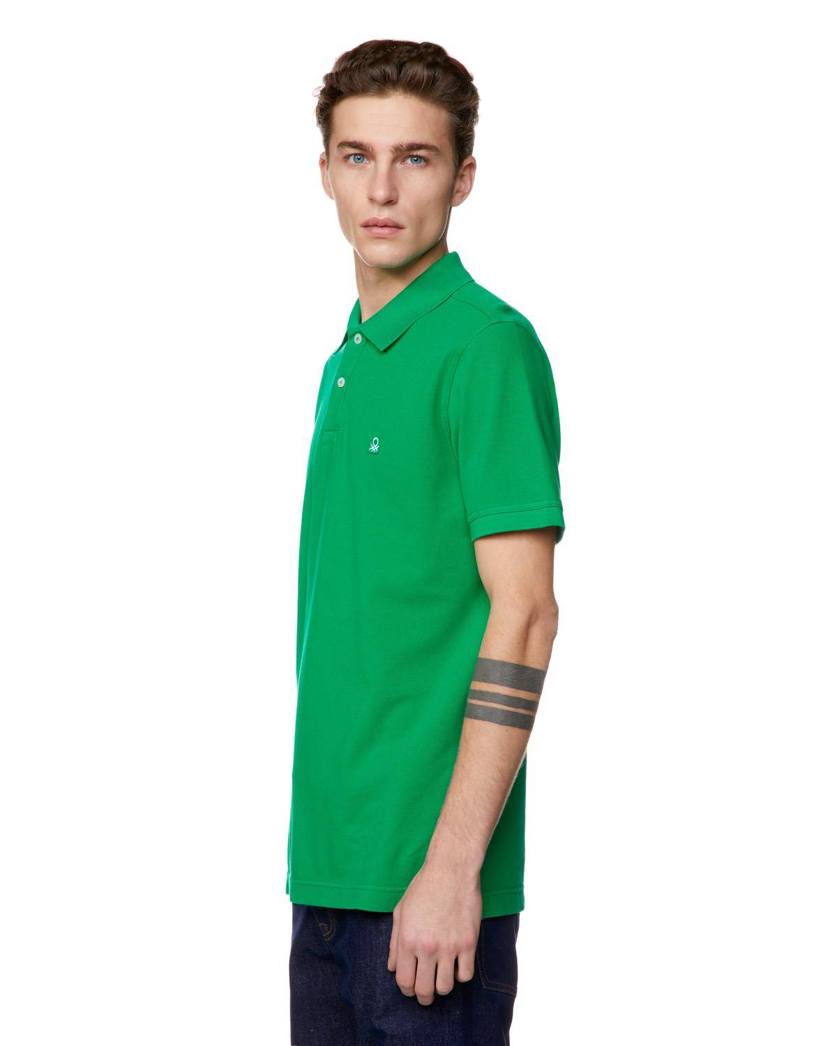 Benetton Regular Fit Kısa Kollu Polo Tshirt. 3