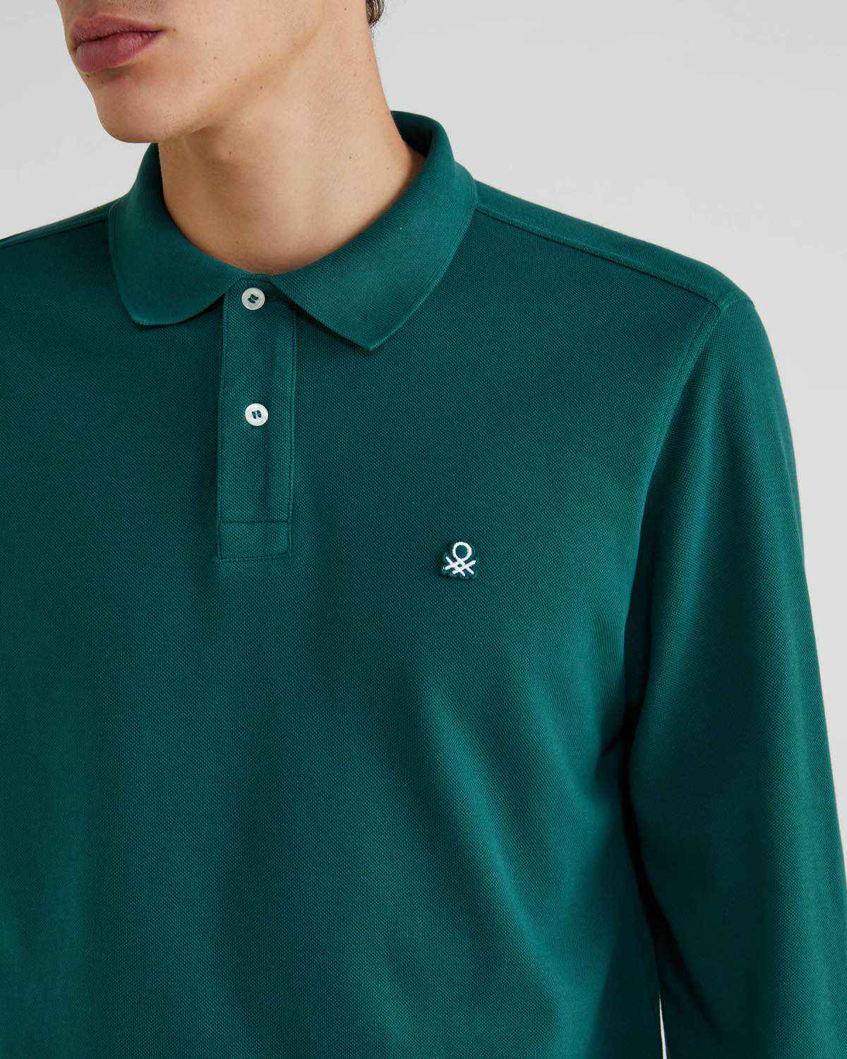Benetton Uzun Kol Polo Tshirt. 6