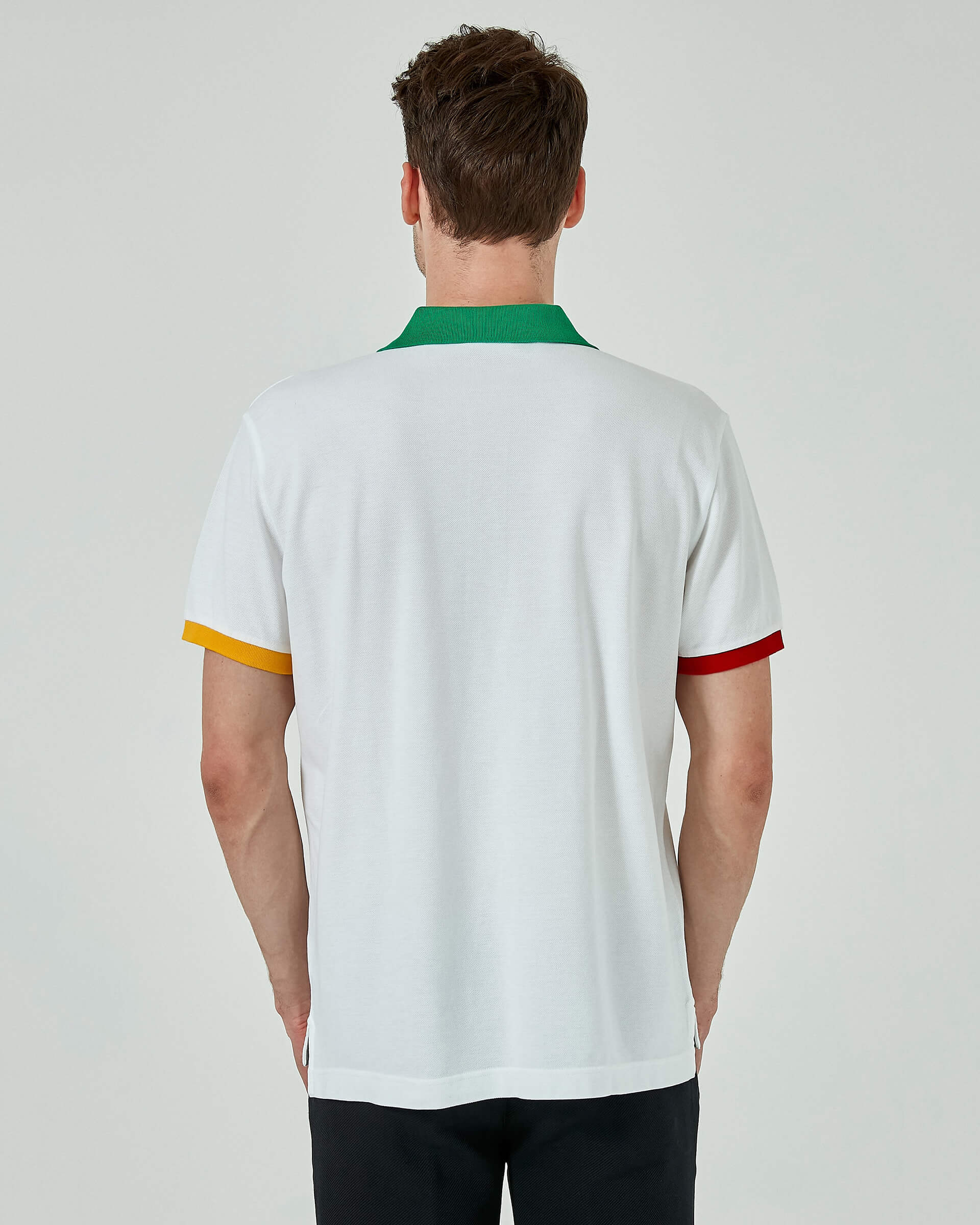 Benetton Kontrast Biyeli Polo Tshirt. 4