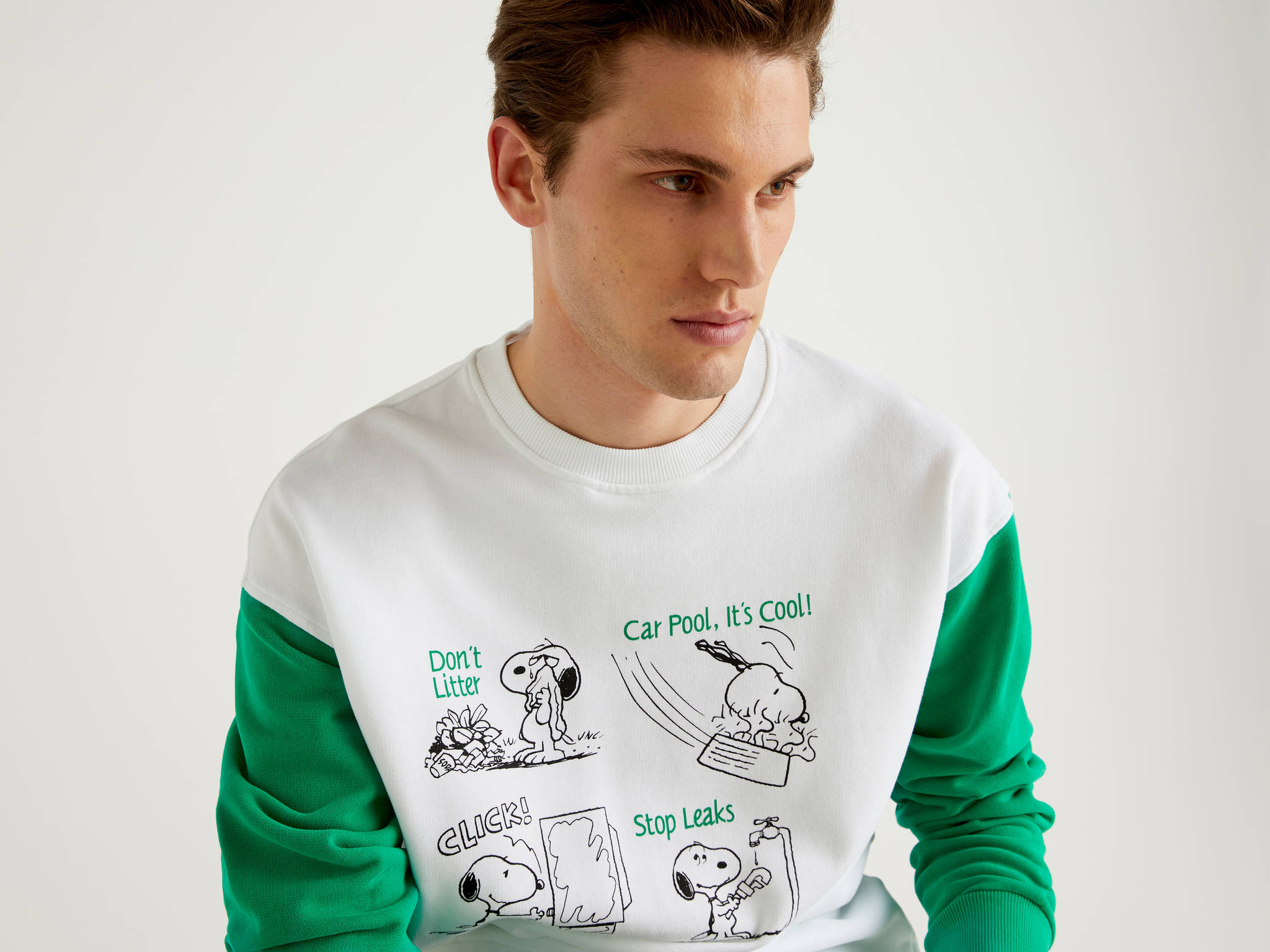 Benetton Snoopy Baskılı Sweatshirt. 3