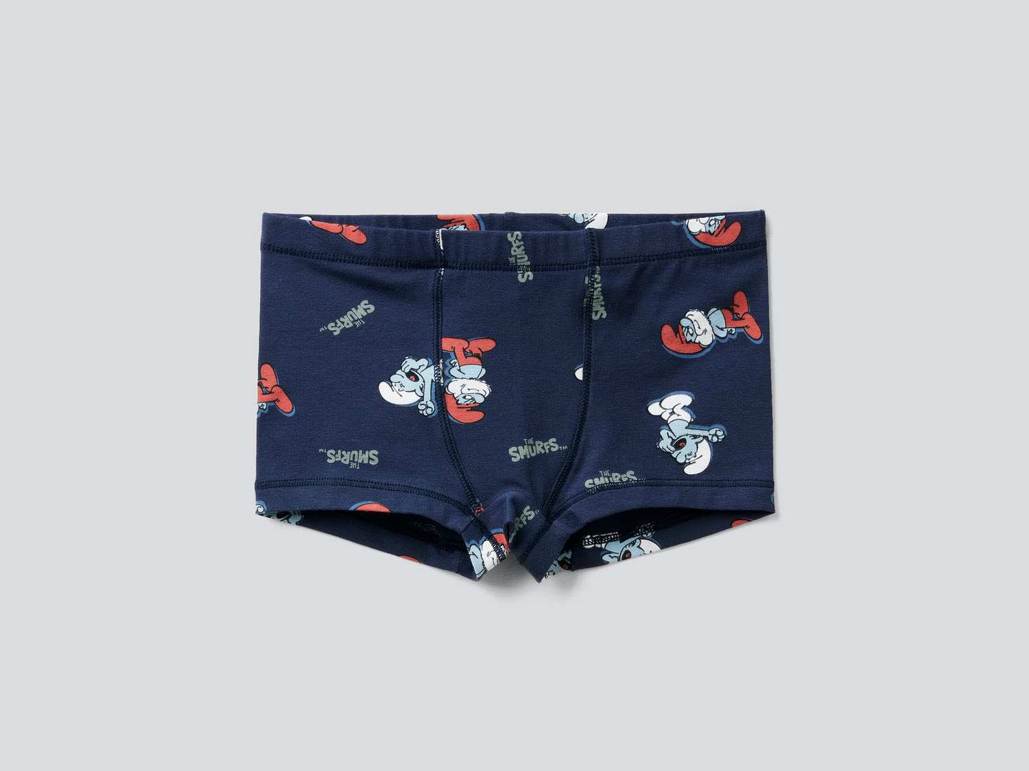 Benetton Erkek Çocuk Koyu Bej Şirinler Baskılı Boxer. 1 Benetton Erkek Çocuk Koyu Bej Şirinler Baskılı Boxer. 1
