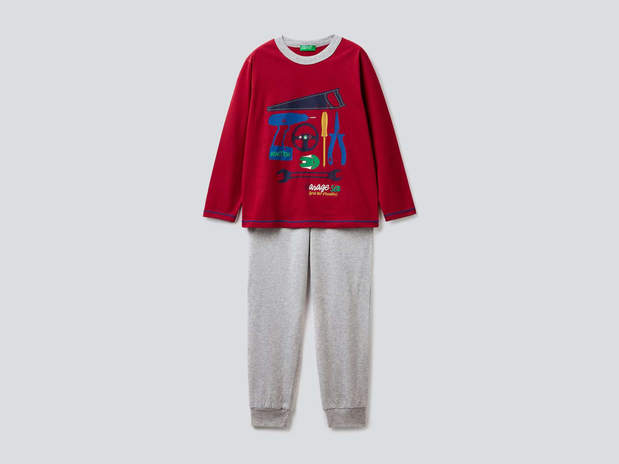 Benetton Erkek Çocuk PUDRA Desenli Pijama Takımı. 1 Benetton Erkek Çocuk PUDRA Desenli Pijama Takımı. 1