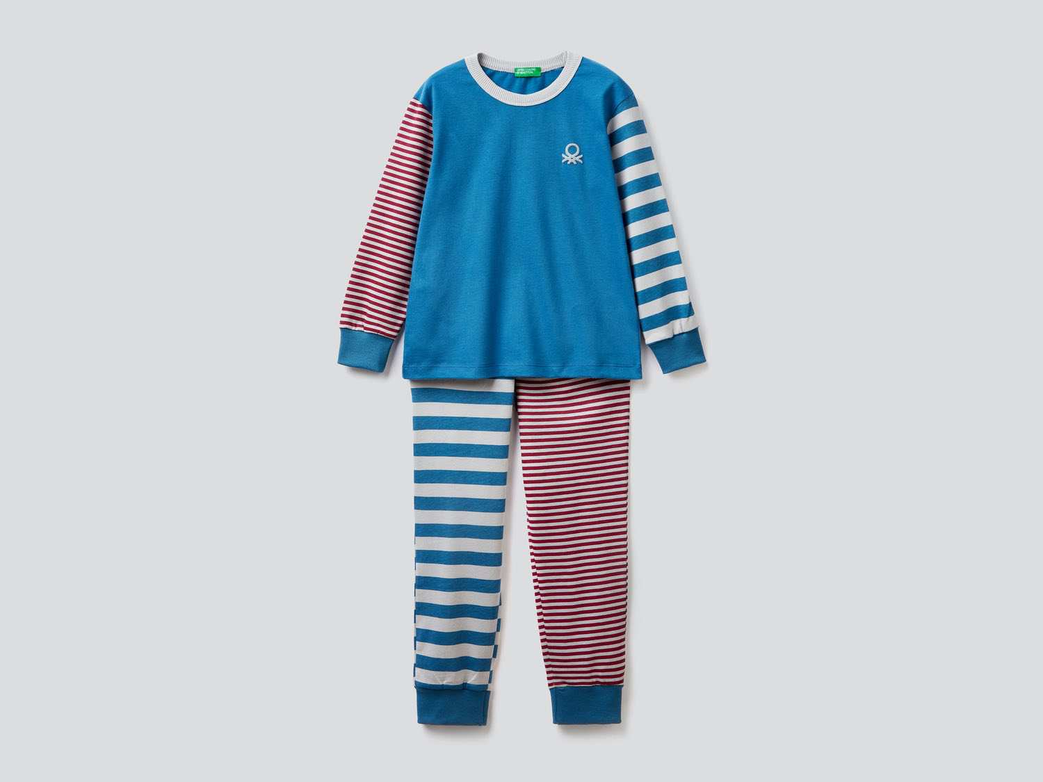 Benetton Erkek Çocuk 07R Renk Bloklu Pijama Takımı. 1 Benetton Erkek Çocuk 07R Renk Bloklu Pijama Takımı. 1
