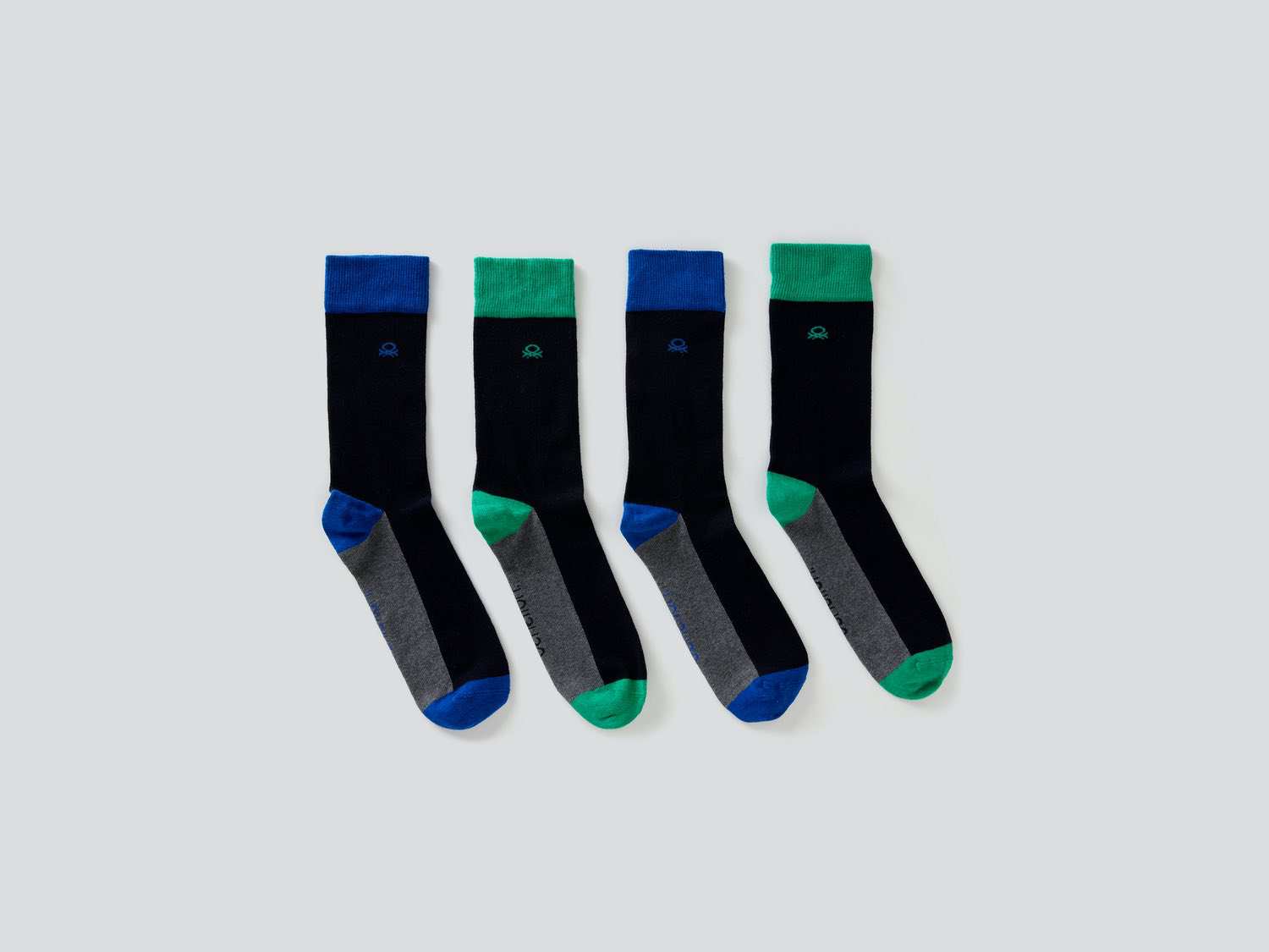 Benetton Erkek Mix 2li Logolu Uzun Çorap. 1