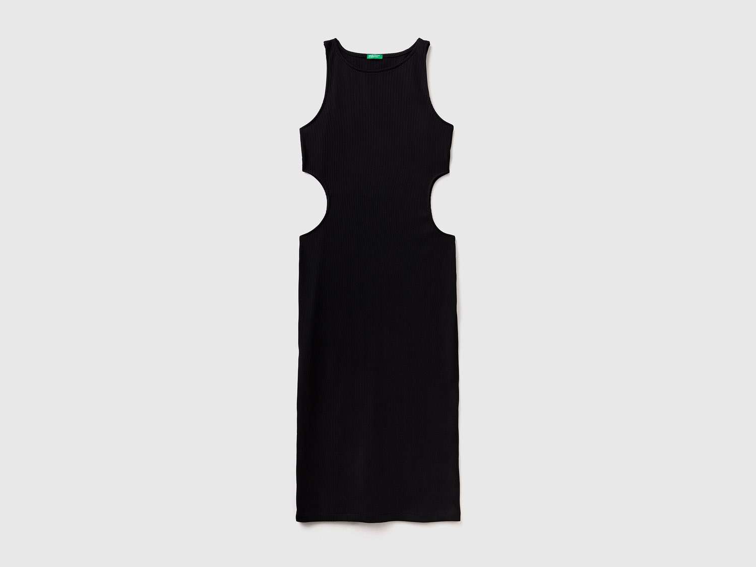 Benetton Kadın Siyah Ribanalı Elbise. 1