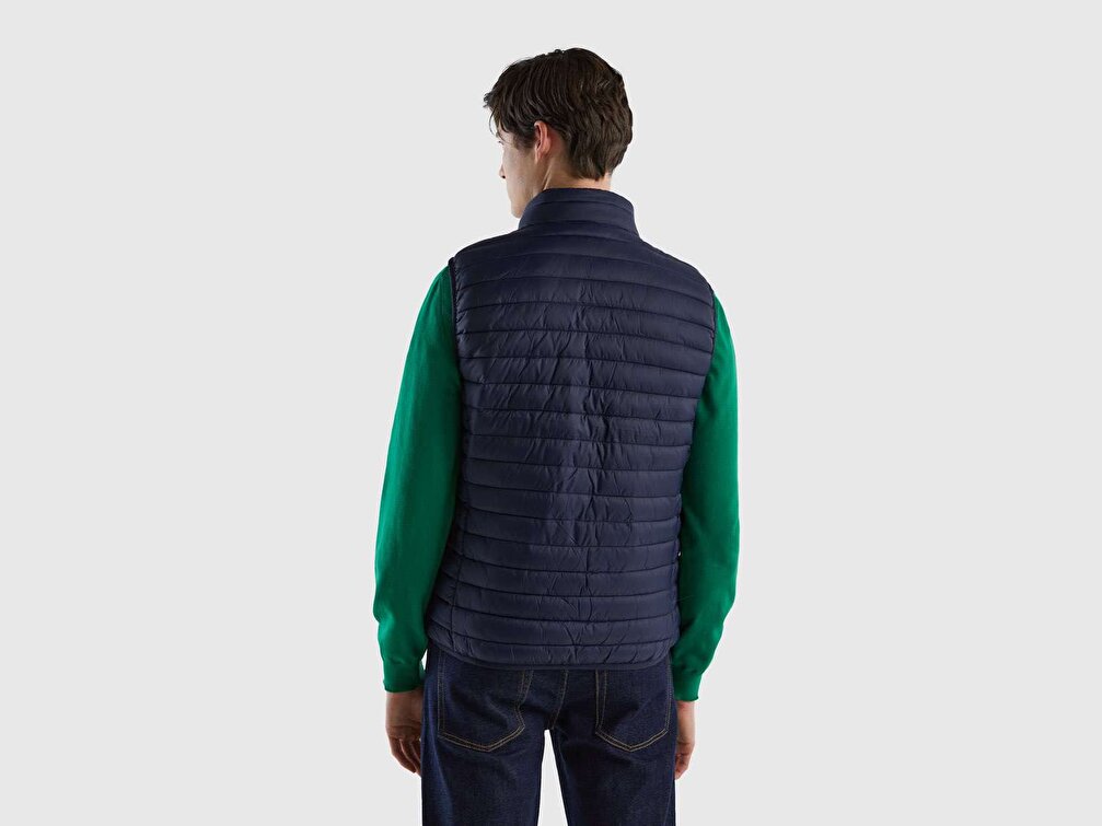 Benetton Erkek Lacivert Pufa Yelek