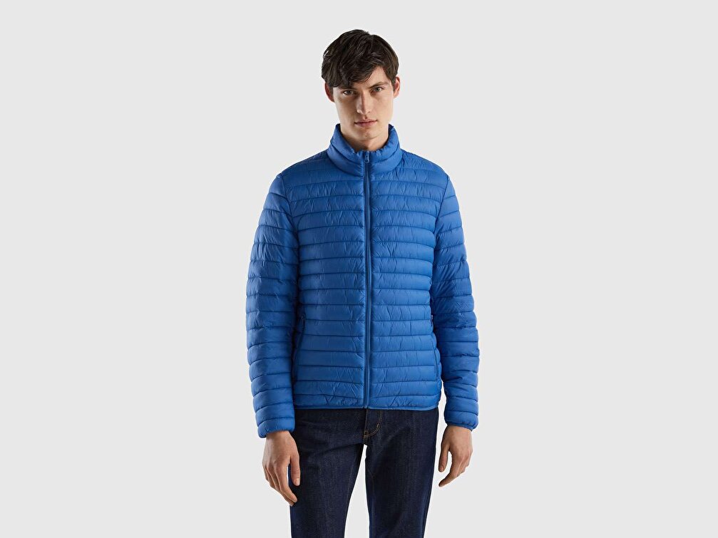 Benetton Erkek Mavi Pufa Mont
