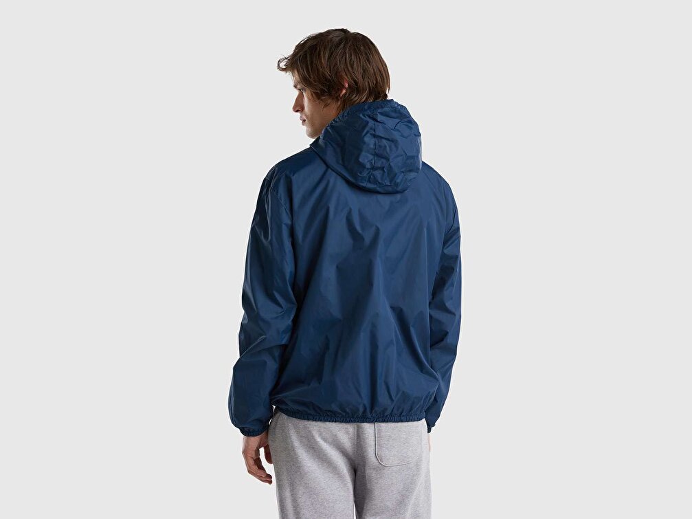 Benetton Erkek İndigo Rüzgarlık Mont