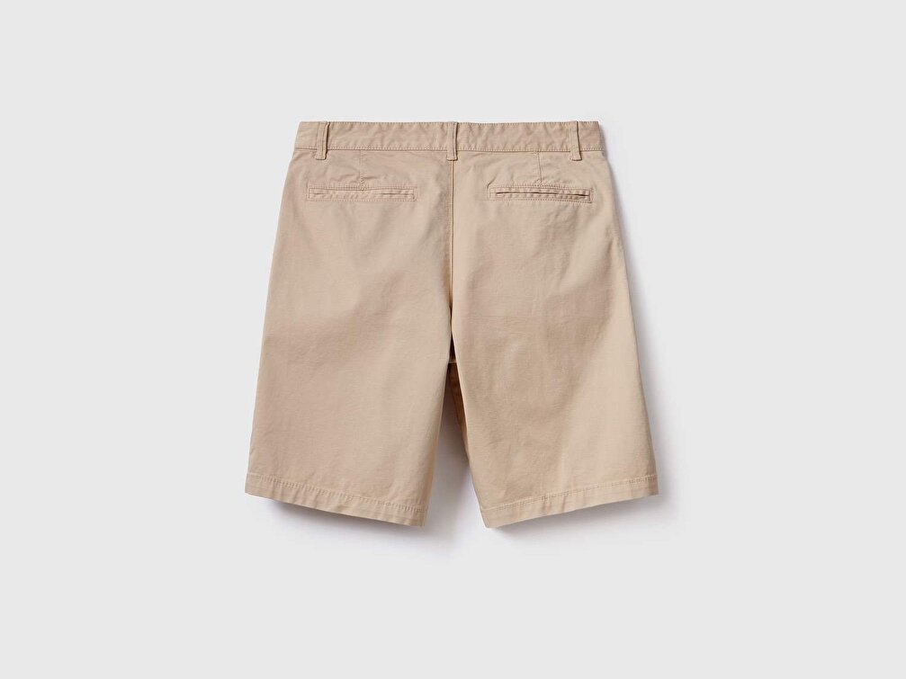 Benetton Erkek Taş Chino Bermuda