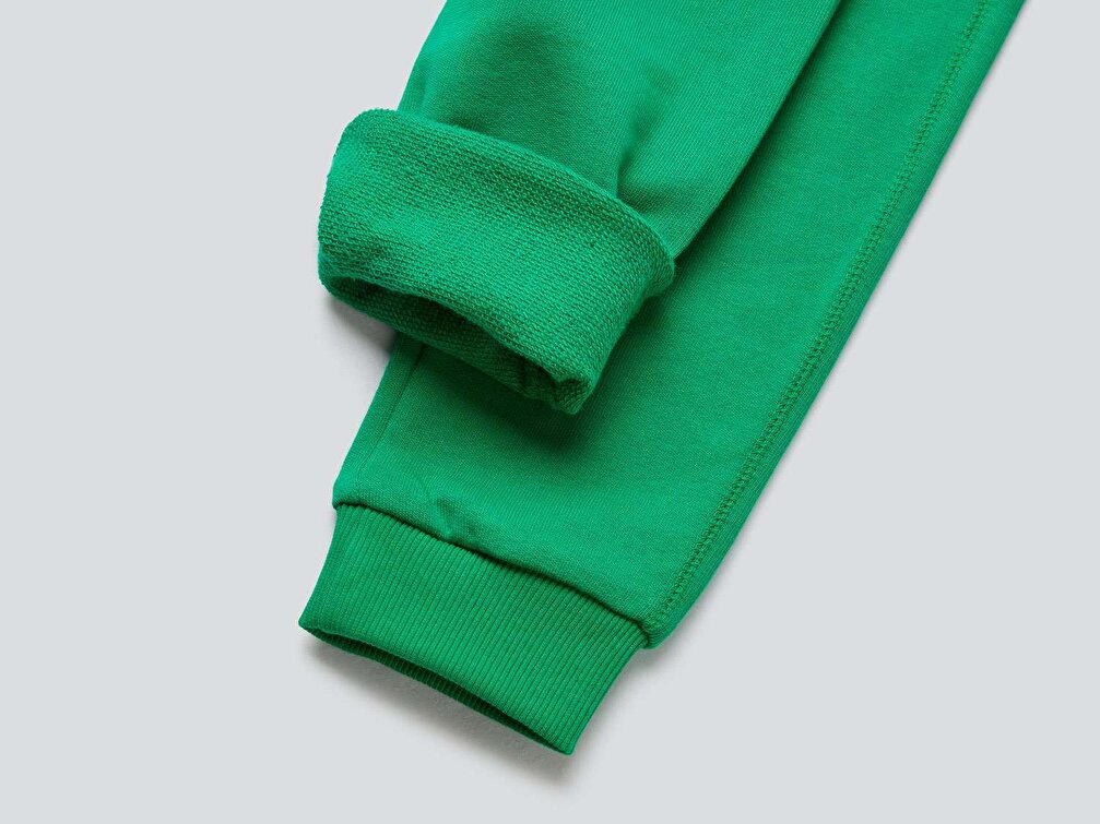 Benetton Erkek Çocuk Yeşil Cebi Logolu Eşofman Altı