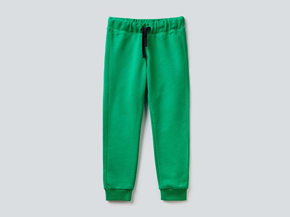 Benetton Erkek Çocuk Yeşil Cebi Logolu Eşofman Altı
