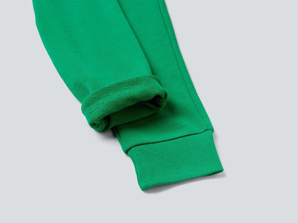 Benetton Erkek Çocuk Yeşil Etiket Logolu Eşofman Altı