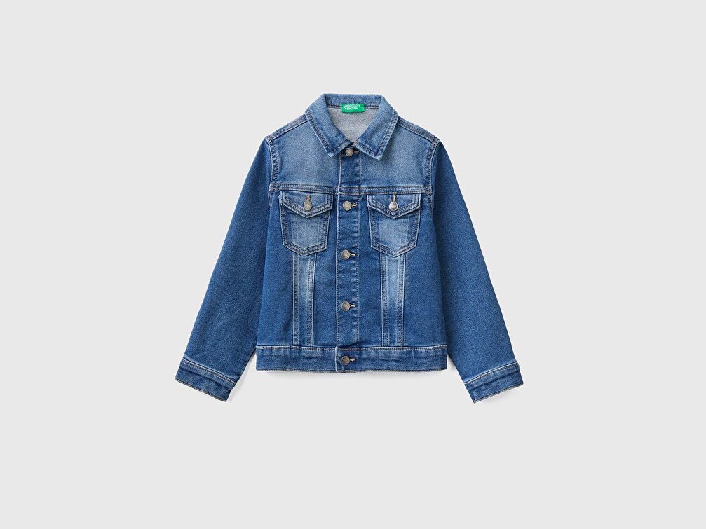 Benetton Erkek Çocuk Denim Jean Ceket