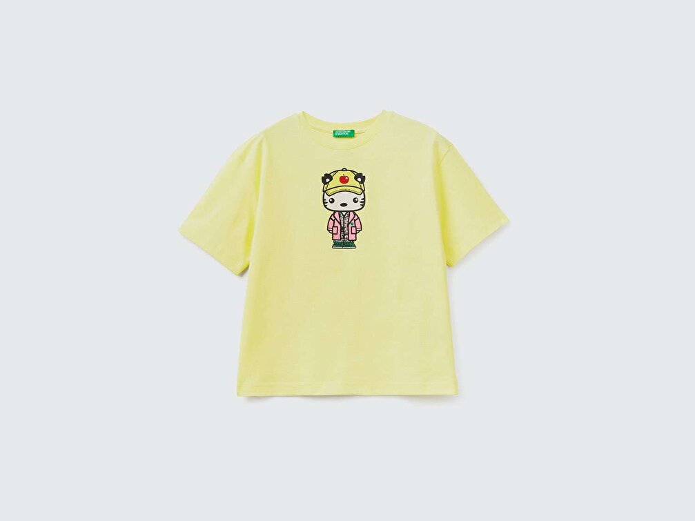 Benetton Erkek Çocuk Sarı Be Family Karakter Baskılı T-Shirt