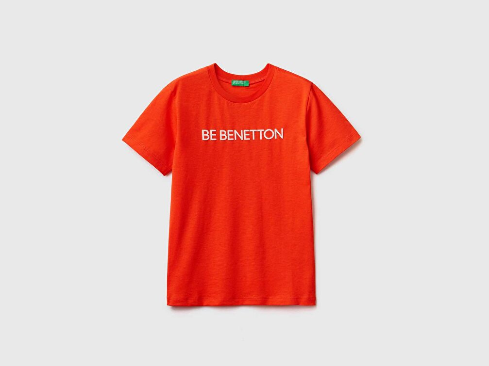 Benetton Erkek Çocuk Kırmızı Benetton Logolu T-Shirt