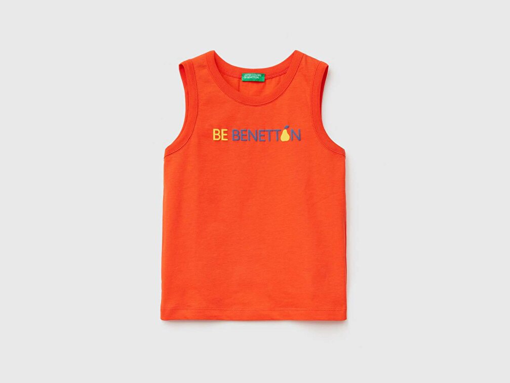 Benetton Erkek Çocuk Kırmızı Benetton Yazılı Atlet
