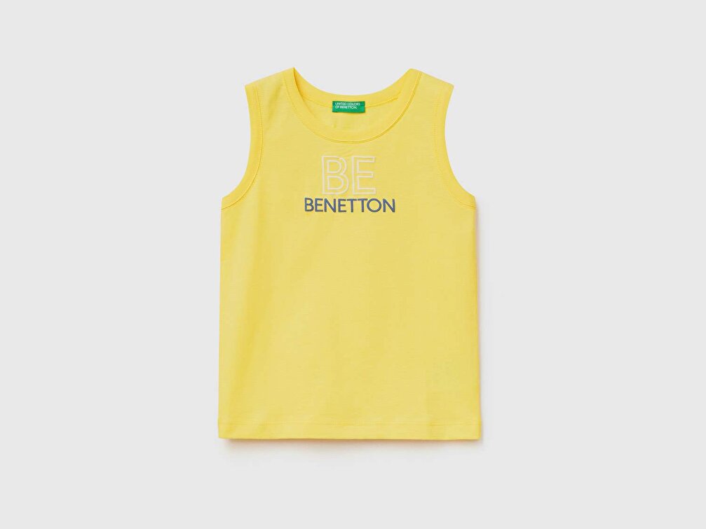 Benetton Erkek Çocuk Sarı Benetton Yazılı Atlet
