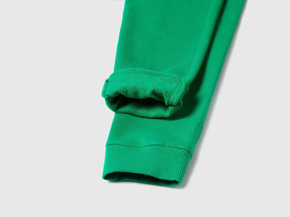 Benetton Erkek Çocuk Yeşil Cebi Logolu Eşofman Altı