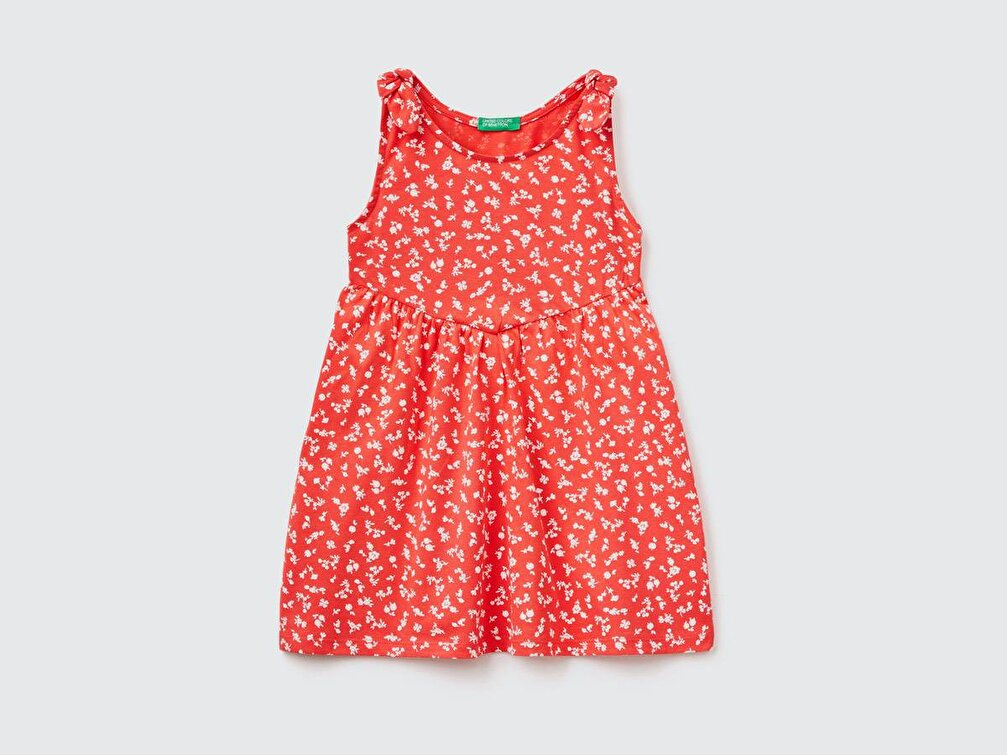 Benetton Kız Çocuk Mix Desenli Penye Elbise