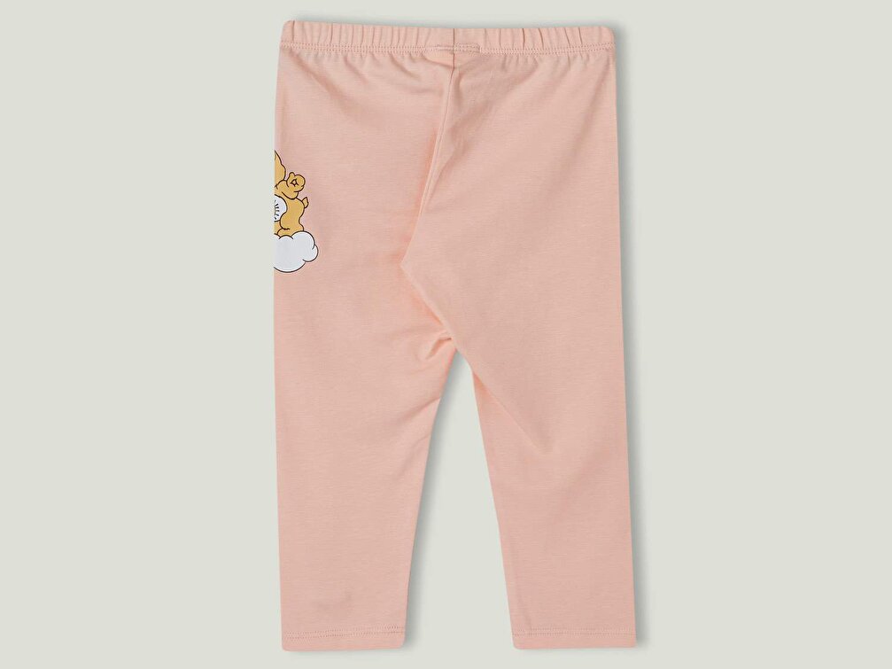 Benetton Kız Çocuk Açık Pembe Care Bears Baskılı Tayt