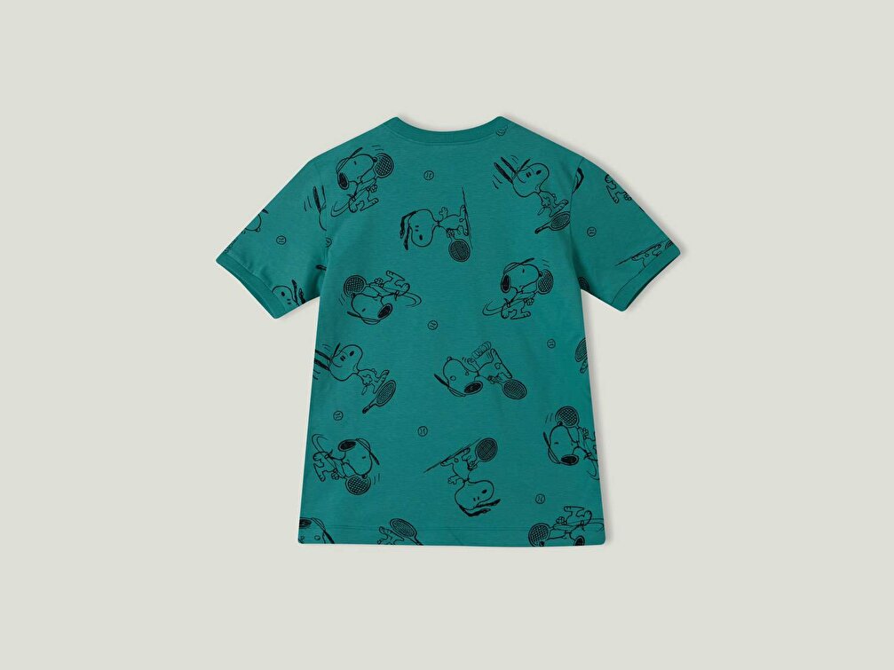 Benetton Erkek Çocuk Lacivert Mix Snoopy Desenli T-Shirt