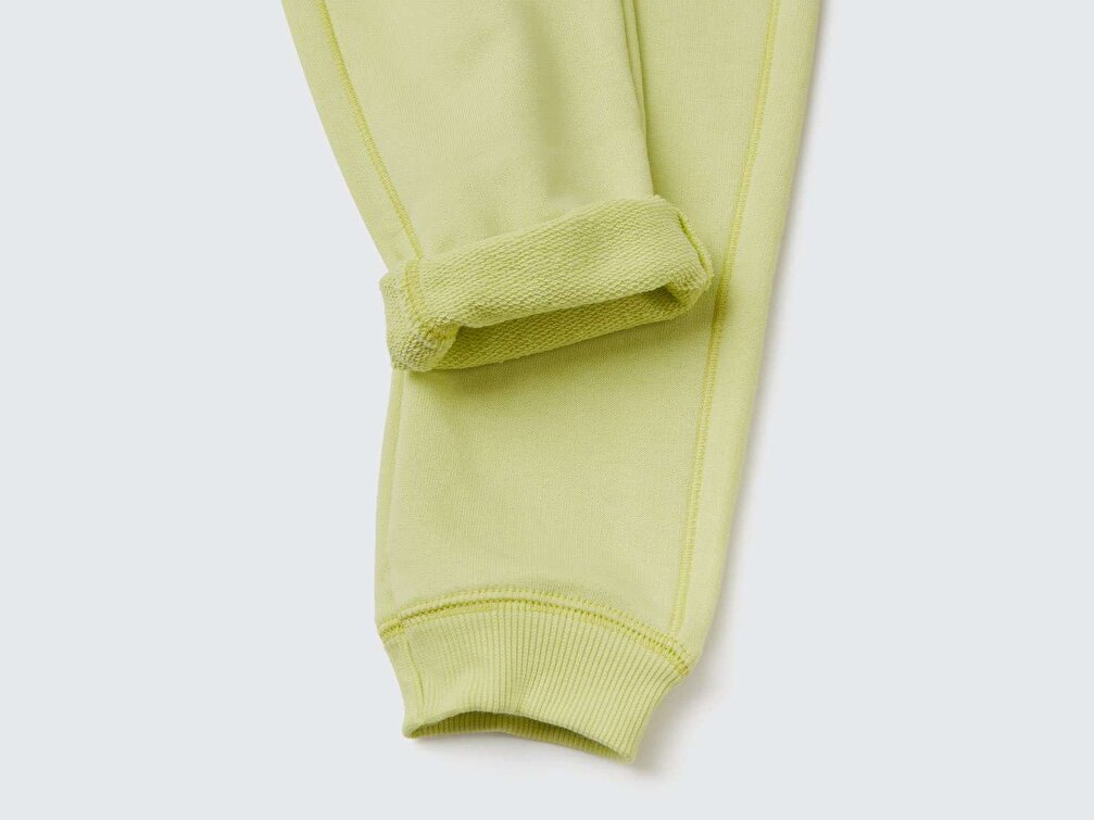 Benetton Erkek Çocuk Haki Etiket Logolu Eşofman Altı