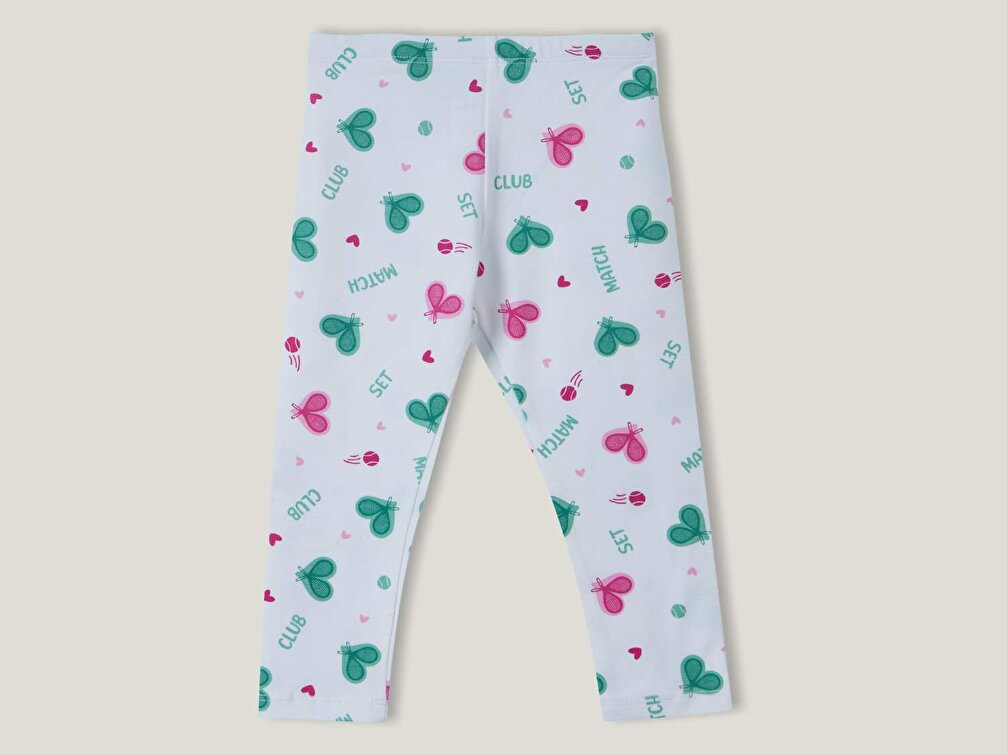 Benetton Kız Çocuk Siyah Mix Desenli Tayt