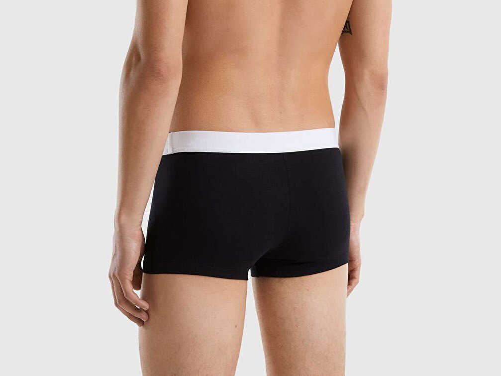 Benetton Erkek Siyah Benetton Logolu Boxer