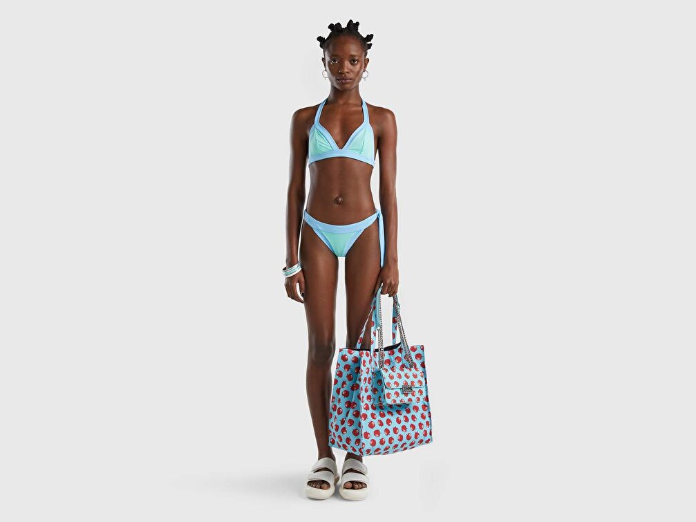 Benetton Kadın Karolina Mavisi Mix Waterfalls Askılı Bikini Üst