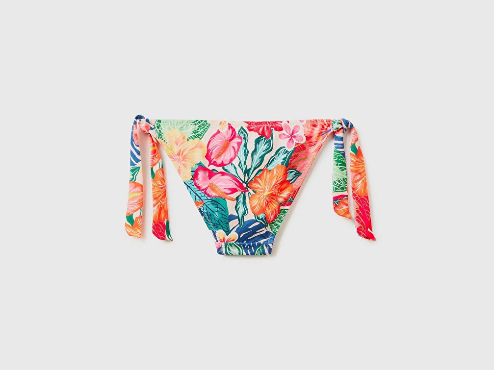 Benetton Kadın Mix Desenli Yandan Bağlamalı Bikini Alt