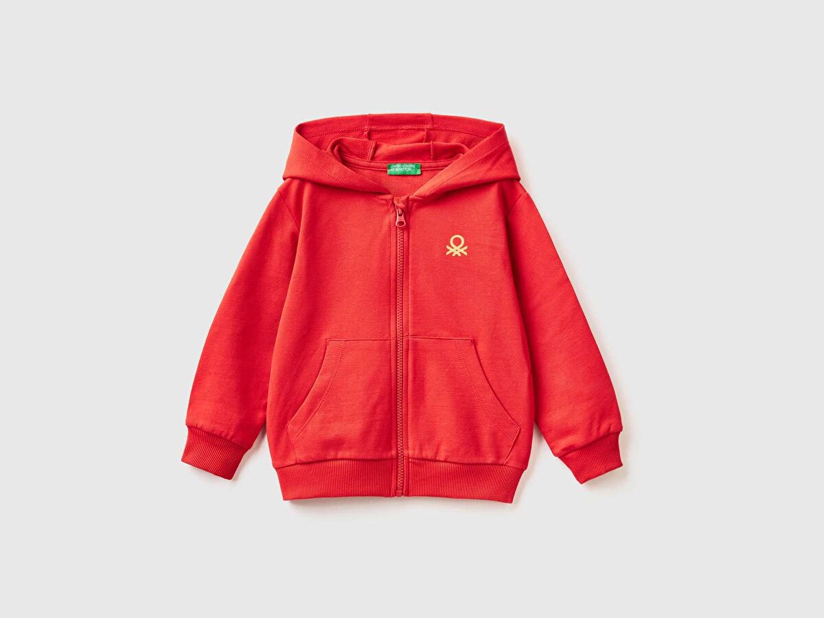 Erkek Çocuk Kırmızı Benetton Logolu Sweatshirt