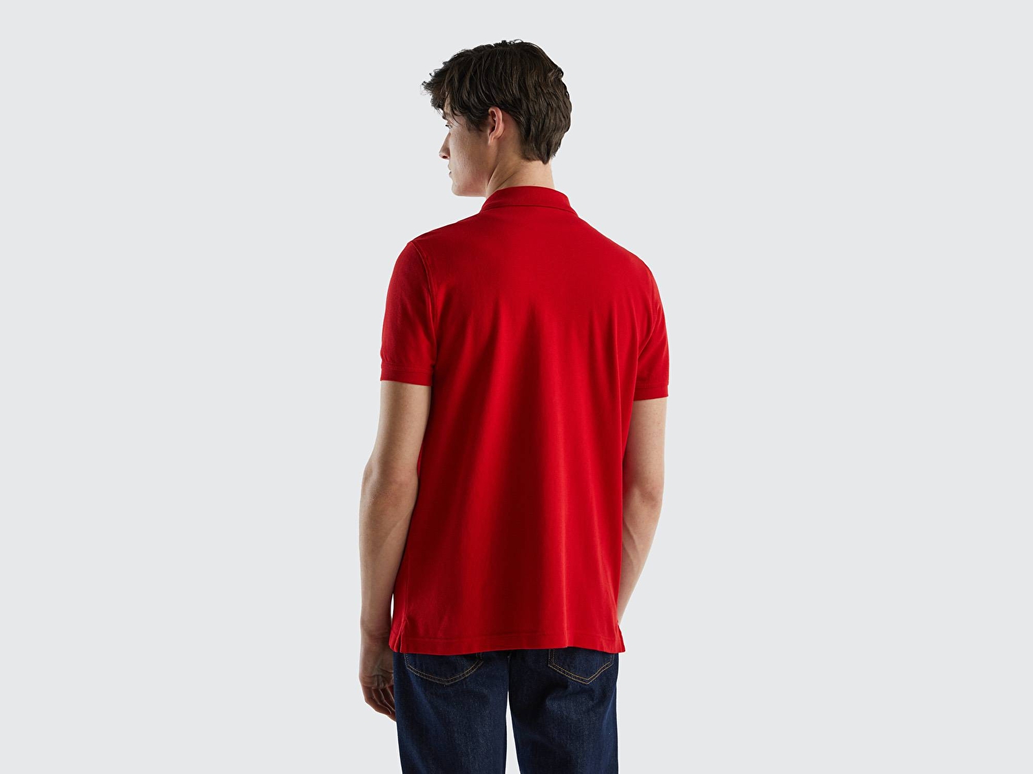 Benetton Erkek Kırmızı Regular Fit Kısa Kollu Polo Tshirt