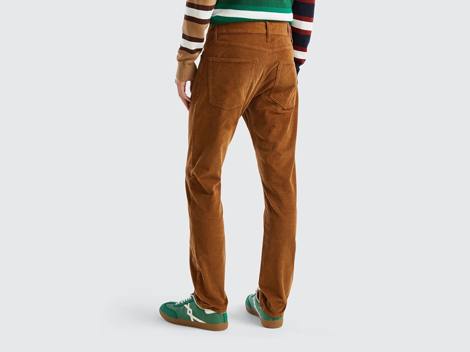 Benetton Erkek Taba 5 Cepli Kadife Pantolon