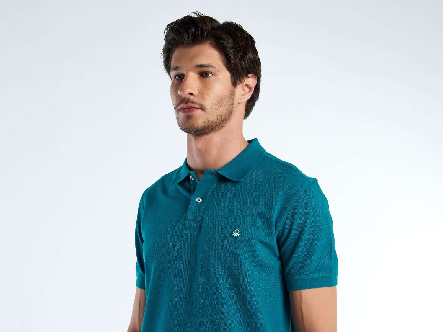Benetton Erkek Petrol Yeşili Regular Fit Kısa Kollu Polo T-Shirt