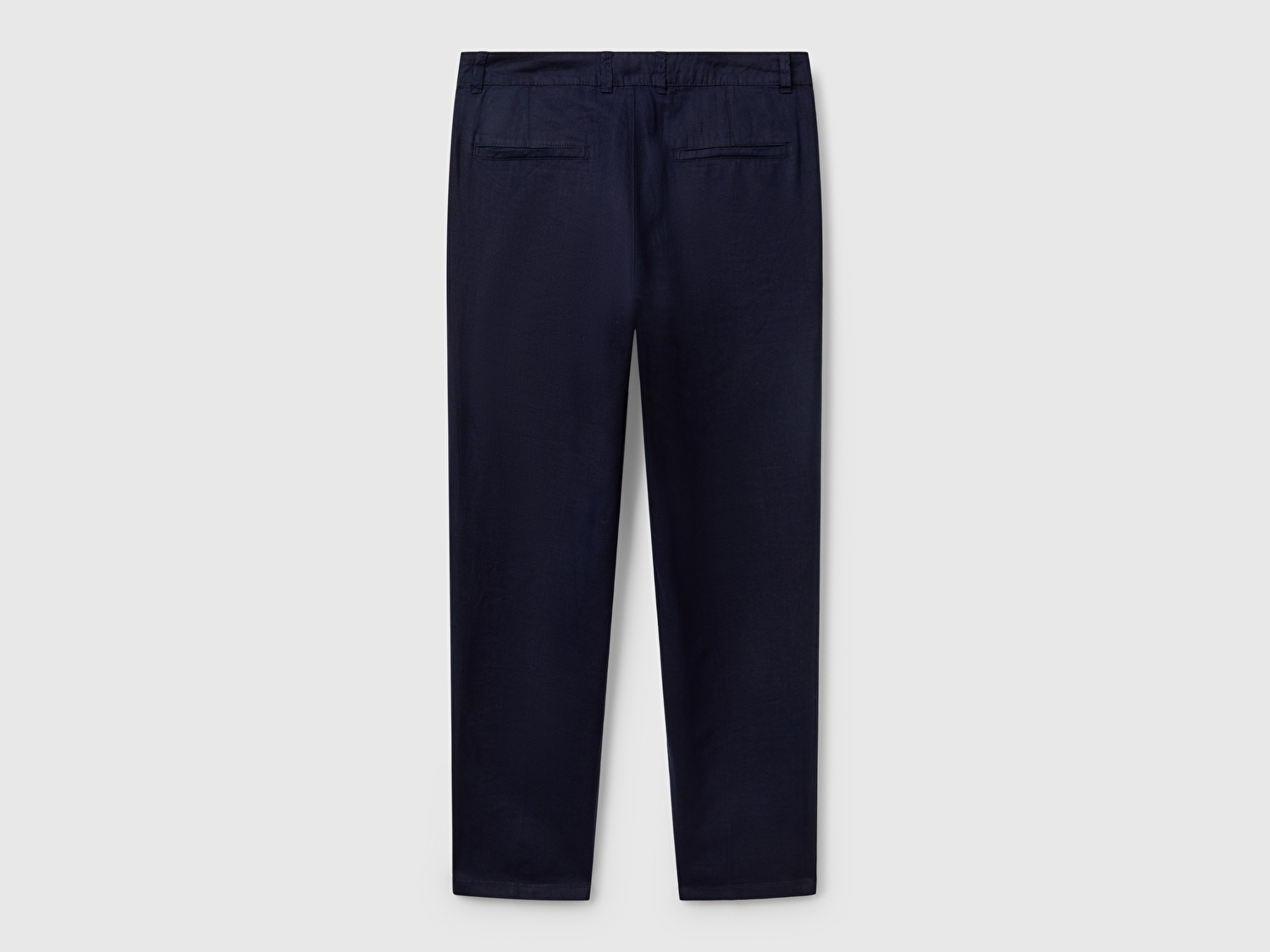 Benetton Erkek Lacivert %100 Keten Pantolon