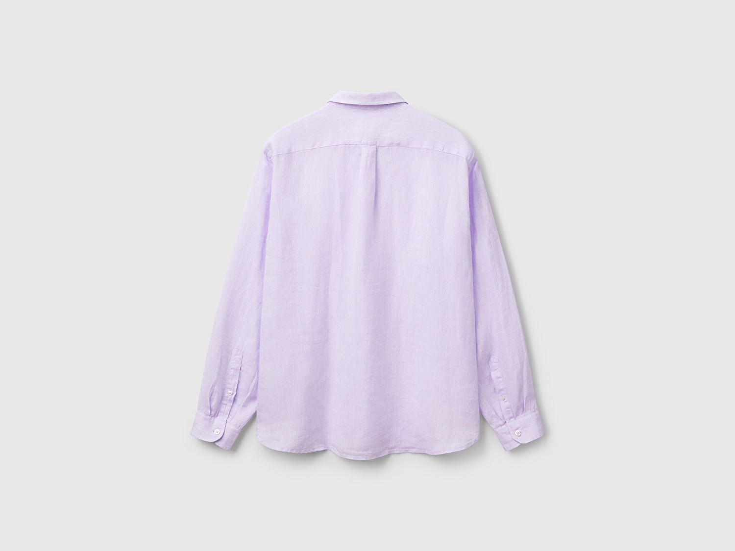Benetton Erkek Lila %100 Keten Gömlek