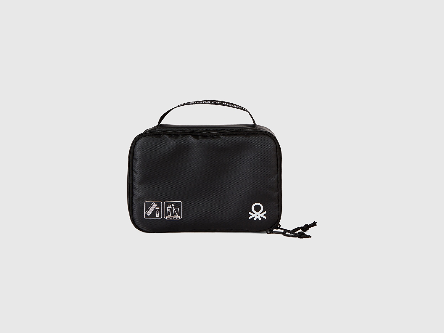 Benetton Unisex Siyah Organizer Çanta