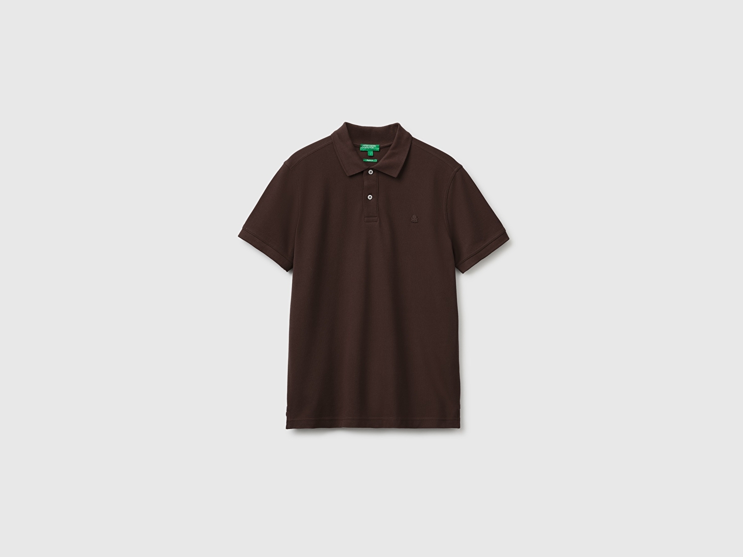 Benetton Erkek Koyu Kahverengi Regular Fit Kısa Kollu Polo T-Shirt