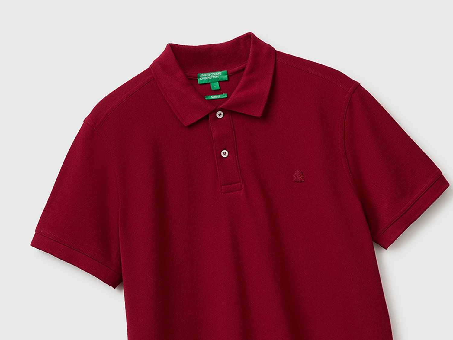 Benetton Erkek Bordo Regular Fit Kısa Kollu Polo T-Shirt
