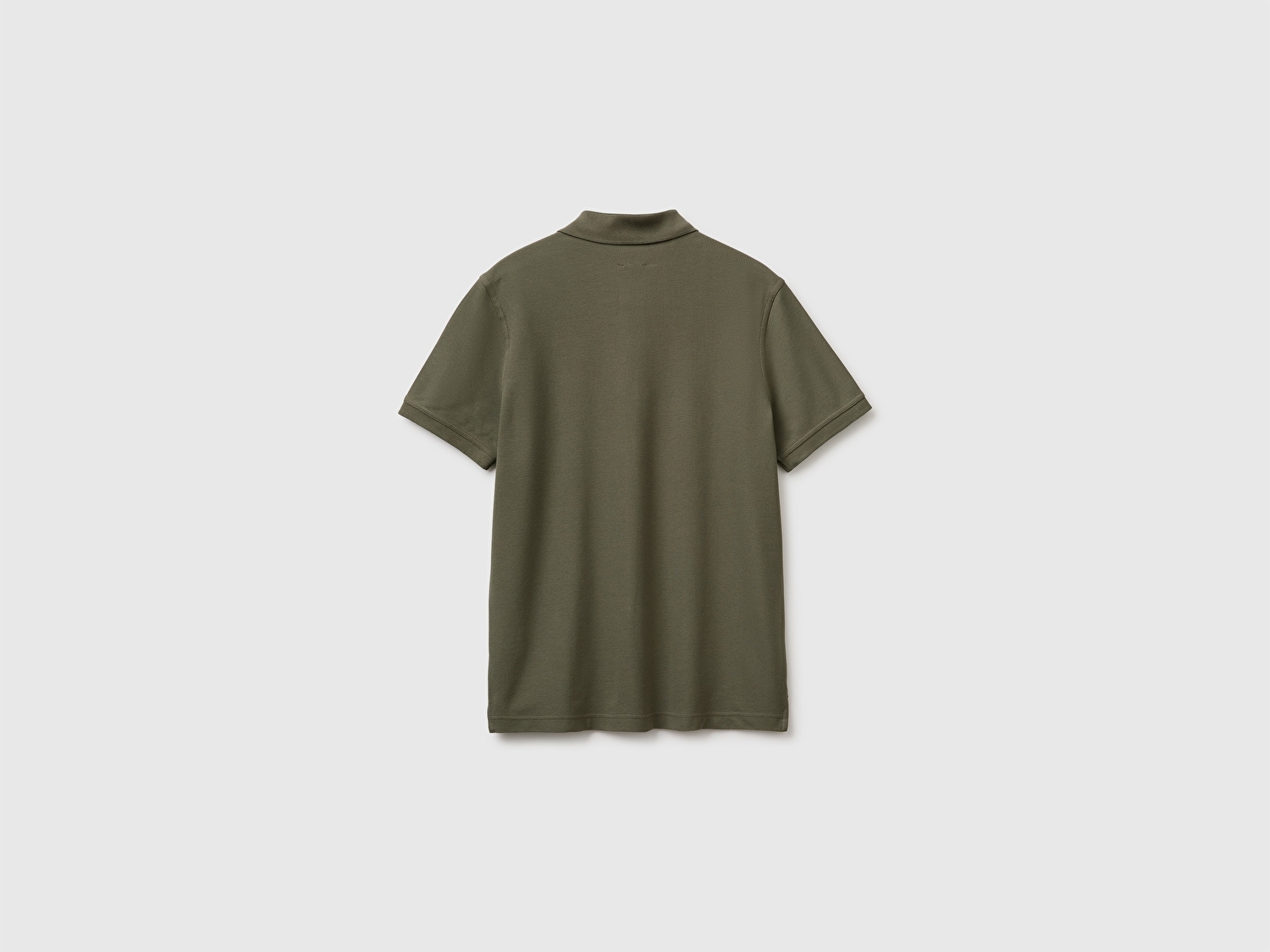 Benetton Erkek Koyu Haki Regular Fit Kısa Kollu Polo T-Shirt