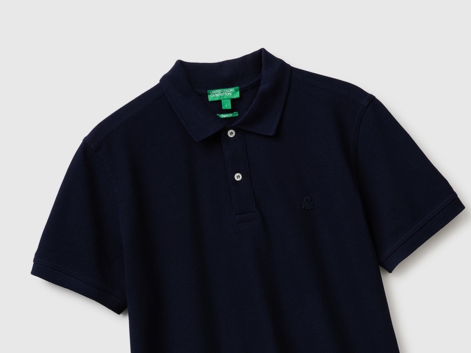 Benetton Erkek Mavi Regular Fit Kısa Kollu Polo T-Shirt