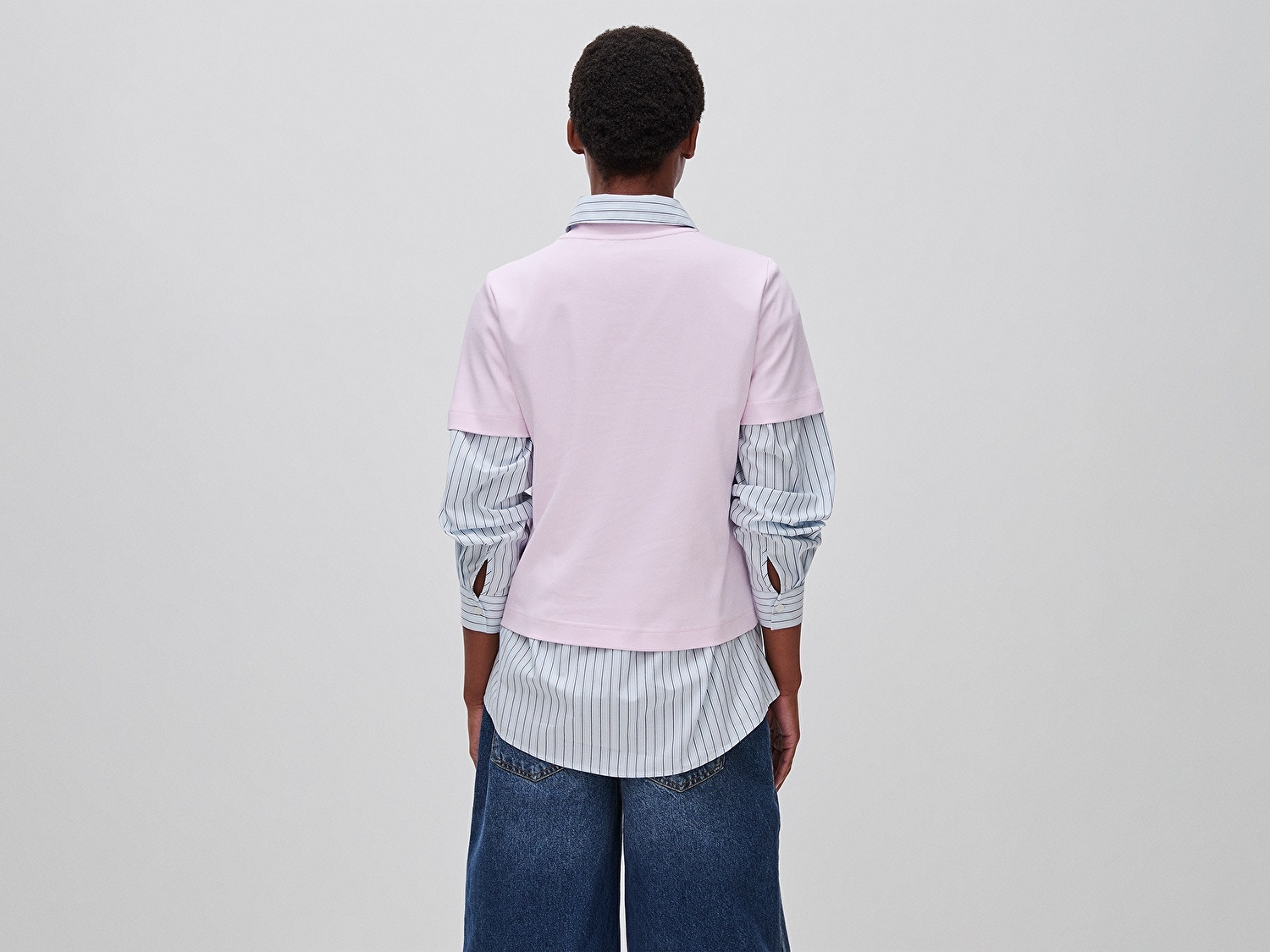 Benetton Kadın Lila %100 Pamuk İşlemeli Boxy Kısa Kollu T-Shirt